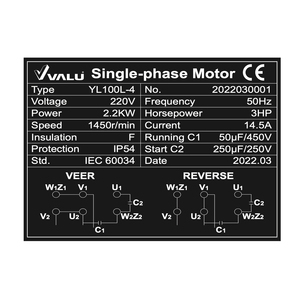 VALU มอเตอร์ รุ่น YL100L-4 - Image 4