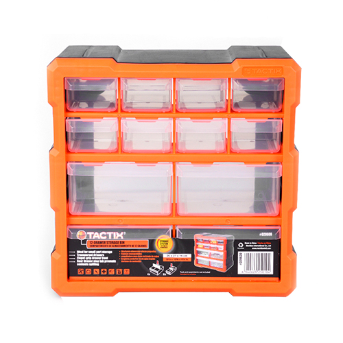 TACTIX กล่องเครื่องมือใหญ่ 12ช่อง 320630 TACTIX