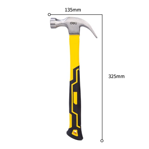DELI HT ค้อนหงอนด้ามไฟเบอร์ 0.5KG EDL5002 DELI - Image 3
